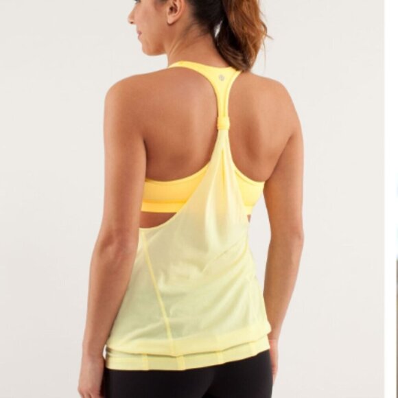 EC Lululemon Practice Freely Tank - Mellow Lemon / Burning Yellow - Size 6 - Picture 2 of 5